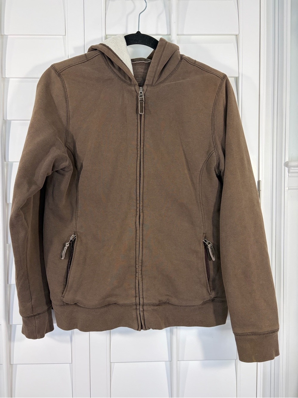 L.L. Bean Fleece Lined Warm Brown Hooded Full-zip Hoodie (S)